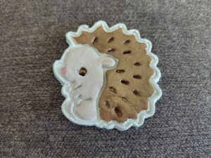 Ceramic hedgehog fridge magnet